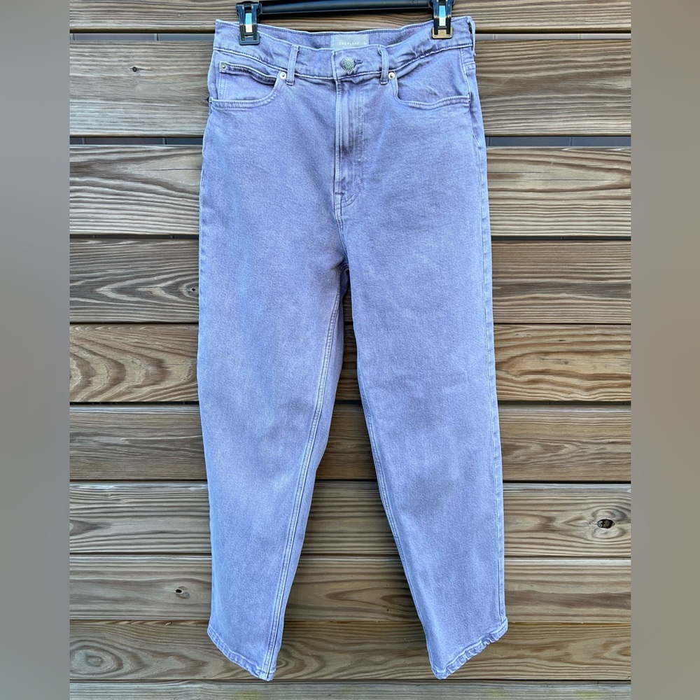 EVERLANE Women’s The Way High Jean Lavender Purple Denim Size 29 Organic Cotton